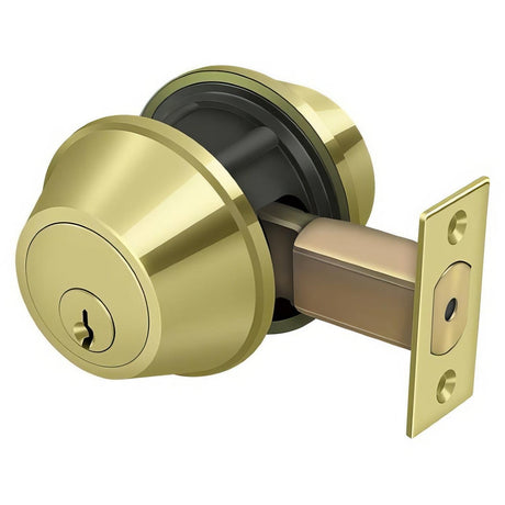 Deltana CL210LA-3 2-1/2" Grade 2 Commercial Double Cylinder Deadbolt Polished Brass