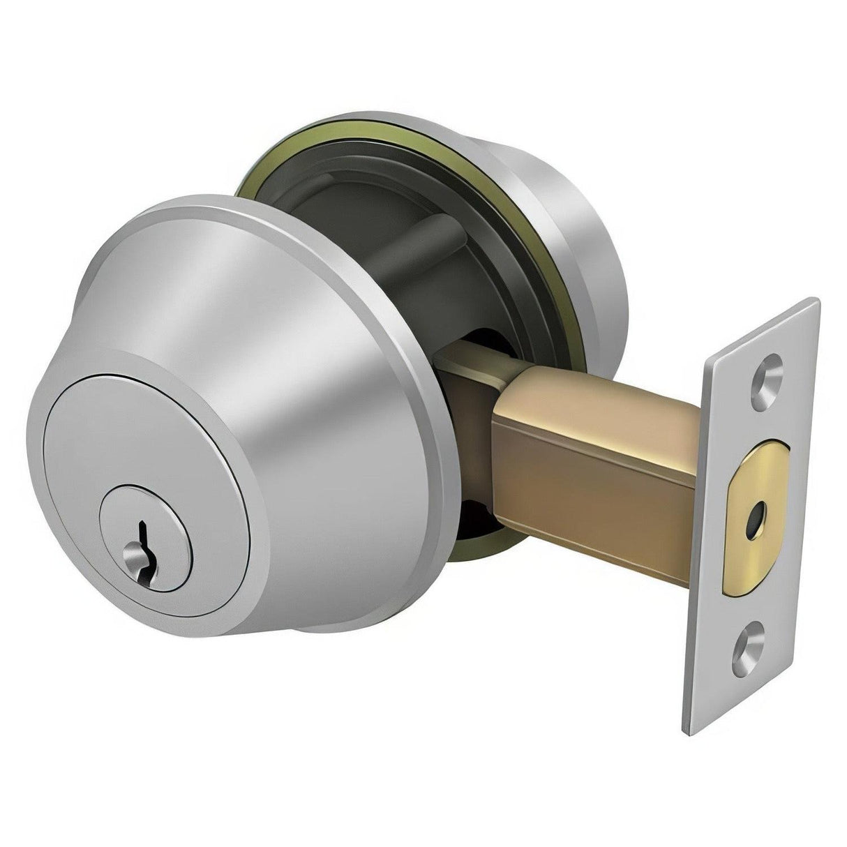Deltana CL210LA-32D 2-1/2" Grade 2 Commercial Double Cylinder Deadbolt Stainless Steel