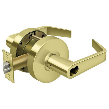 Deltana CL500ECCNC-3 Grade 2 Entry Door Lever without Cylinder Polished Brass