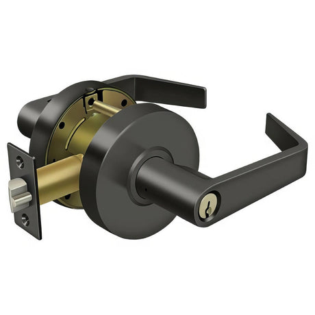 Deltana CL500EVC-10B Clarendon Single Cylinder Grade 2 Door Lever Oil Rubbed Bronze