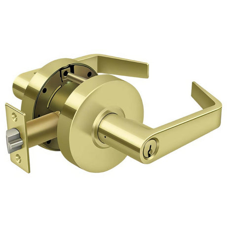 Deltana CL500EVC-3 Clarendon Single Cylinder Grade 2 Door Lever Polished Brass
