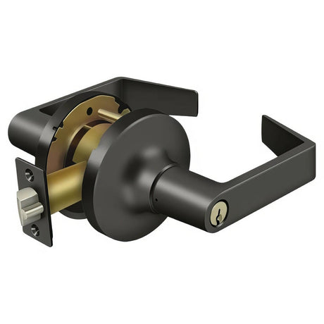Deltana CL500FLC-10B Clarendon Grade 1 Single Cylinder Door Lever Oil Rubbed Bronze