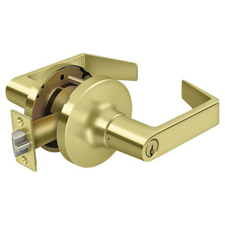 Deltana CL500FLC-3 Clarendon Grade 1 Single Cylinder Door Lever Polished Brass