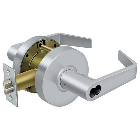 Deltana CL504ECCNC-26D Clarendon Grade 2 Storeroom Door Lever without Cylinder Brushed Chrome