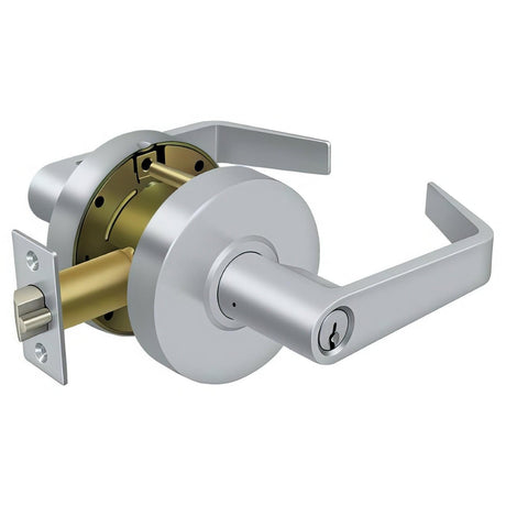 Deltana CL504EVC-26D Clarendon Single Cylinder Grade 2 Storeroom Door Lever Brushed Chrome