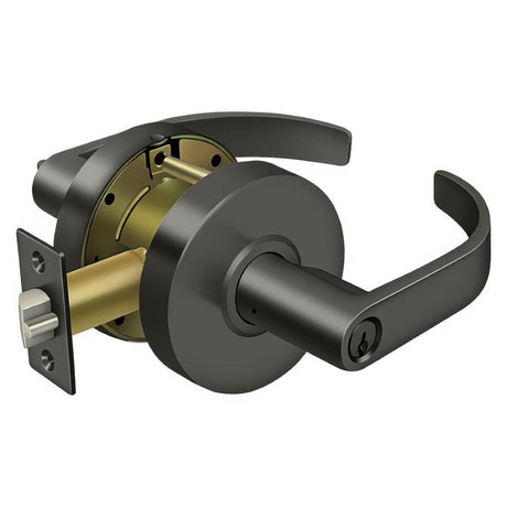 Deltana CL604EVC-10B Modern Single Cylinder Grade 2 Storeroom Door Lever Oil Rubbed Bronze