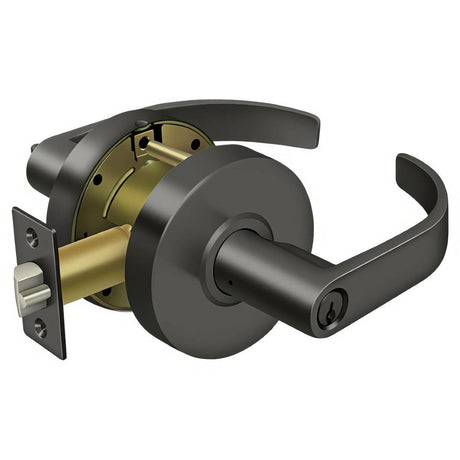 Deltana CL609EVC-10B Modern Single Cylinder Grade 2 Classroom Door Lever Oil Rubbed Bronze