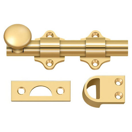 Deltana DDB425CR003 DDB425 4" HD Dutch Door Bolt Lifetime Polished Brass