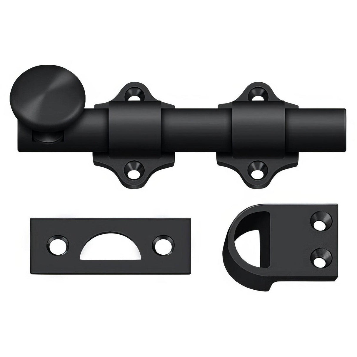 Deltana DDB425U19 DDB425 4" HD Dutch Door Bolt Black