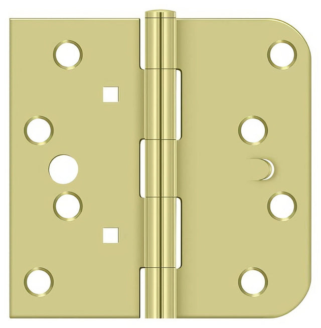 Deltana DE44058TA2D-RH DE44058TA-RH 4" x 4" 5/8" Radius Corner Plain Bearing Door Hinge Zinc Plated
