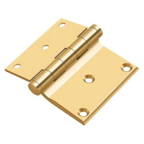 Deltana DHS3035CR003 DHS3035 3" x 3-1/2" Square Corner Door Hinge Lifetime Polished Brass