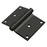 Deltana DHS3035U10B DHS3035 3" x 3-1/2" Square Corner Door Hinge Oil Rubbed Bronze