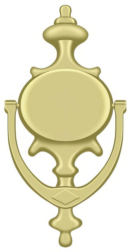 Deltana DK854U3 polished brass door knocker
