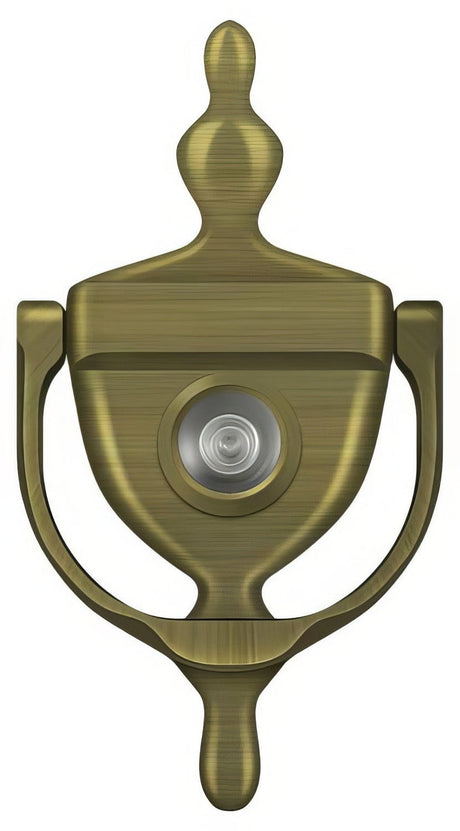 Deltana DKV630U5 antique brass door knocker