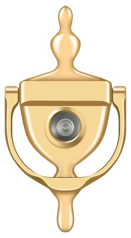Deltana DKV630CR003 lifetime polished brass door knocker