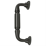 Deltana DP2576U10B DP2576 8" Door Pull with Rosette Oil Rubbed Bronze