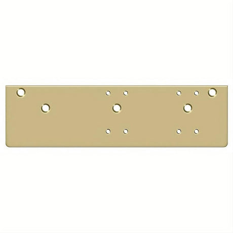 Deltana DP4041S-GOLD 13" x 3-5/8" Drop Plate for Door Closer with Standard Arm Installation