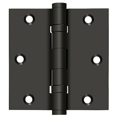 Deltana DSB35B10B DSB35B 3-1/2" x 3-1/2" Square Corner Ball Bearing Door Hinge Oil Rubbed Bronze