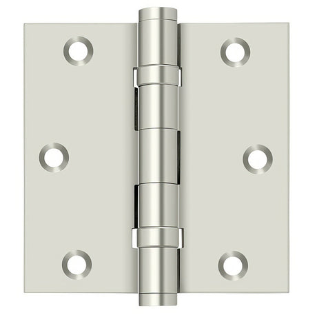 Deltana DSB35B14 DSB35B 3-1/2" x 3-1/2" Square Corner Ball Bearing Door Hinge Polished Nickel