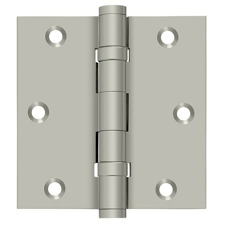 Deltana DSB35B15 DSB35B 3-1/2" x 3-1/2" Square Corner Ball Bearing Door Hinge Satin Nickel
