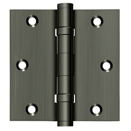 Deltana DSB35B15A DSB35B 3-1/2" x 3-1/2" Square Corner Ball Bearing Door Hinge Antique Nickel