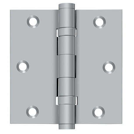 Deltana DSB35B26D DSB35B 3-1/2" x 3-1/2" Square Corner Ball Bearing Door Hinge Satin Chrome