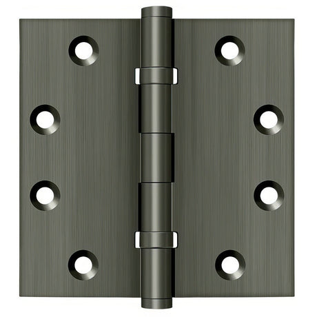 Deltana DSB45B15A DSB45B 4-1/2" x 4-1/2" Square Corner Ball Bearing Door Hinge Antique Nickel