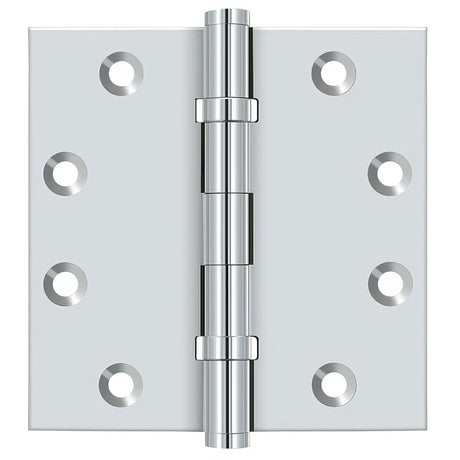 Deltana DSB45B26 DSB45B 4-1/2" x 4-1/2" Square Corner Ball Bearing Door Hinge Polished Chrome