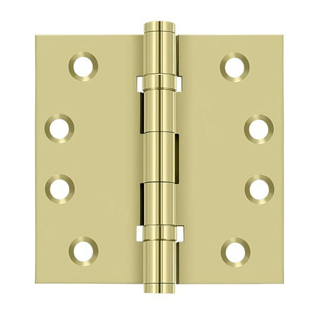 Deltana DSB4B3-UNL DSB4B 4" x 4" Square Corner Ball Bearing Door Hinge Unlaquered