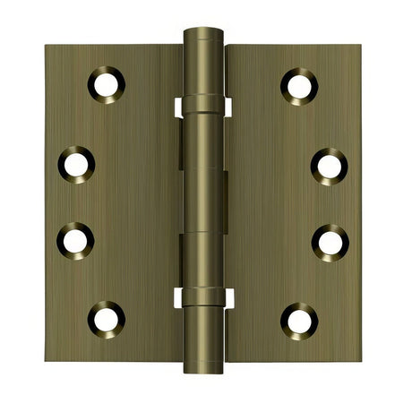 Deltana DSB4B5 DSB4B 4" x 4" Square Corner Ball Bearing Door Hinge Antique Brass