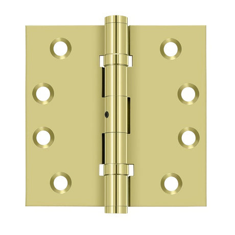 Deltana DSB4NB3 DSB4NB 4" x 4" NRP Square Corner Ball Bearing Door Hinge Polished Brass