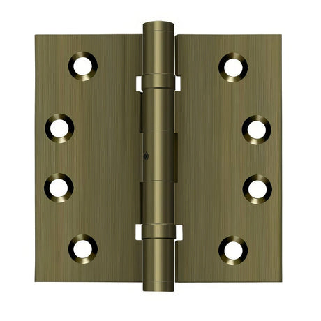 Deltana DSB4NB5 DSB4NB 4" x 4" NRP Square Corner Ball Bearing Door Hinge Antique Brass