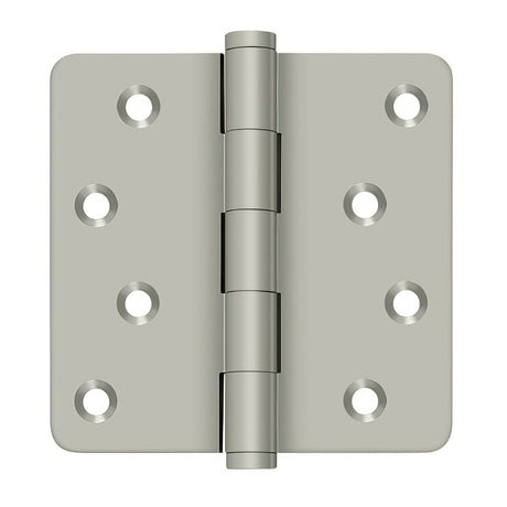 Deltana DSB4R415-RZ DSB4R4-RZ 4" x 4" 1/4" Radius Corner Ball Bearing Door Hinge Satin Nickel
