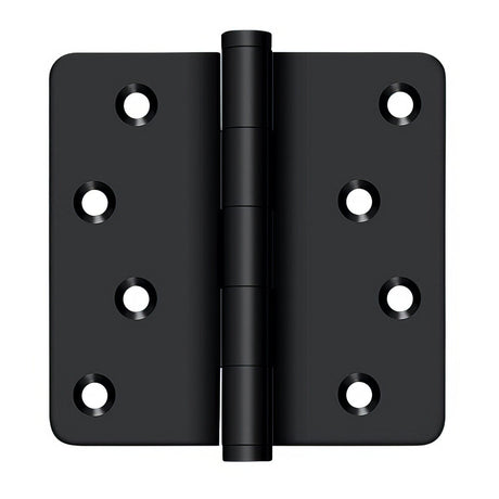 Deltana DSB4R419-RZ DSB4R4-RZ 4" x 4" 1/4" Radius Corner Ball Bearing Door Hinge Black
