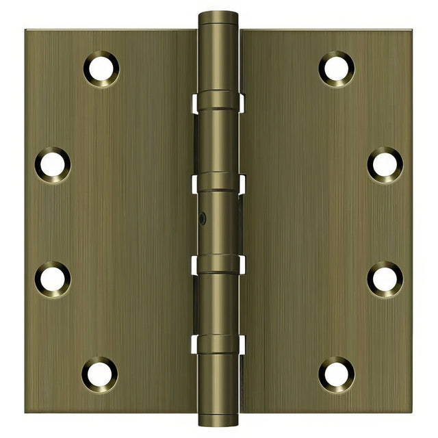 Deltana DSB55NB5 DSB55NB 5" x 5" NRP Square Corner Ball Bearing Door Hinge Antique Brass