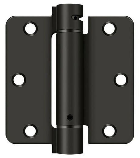 Deltana DSH35R410B DSH35R4 3-1/2" x 3-1/2" NRP Spring Hinge with 1/4" Radius Corner - Sold Each Oil Rubbed Bronze