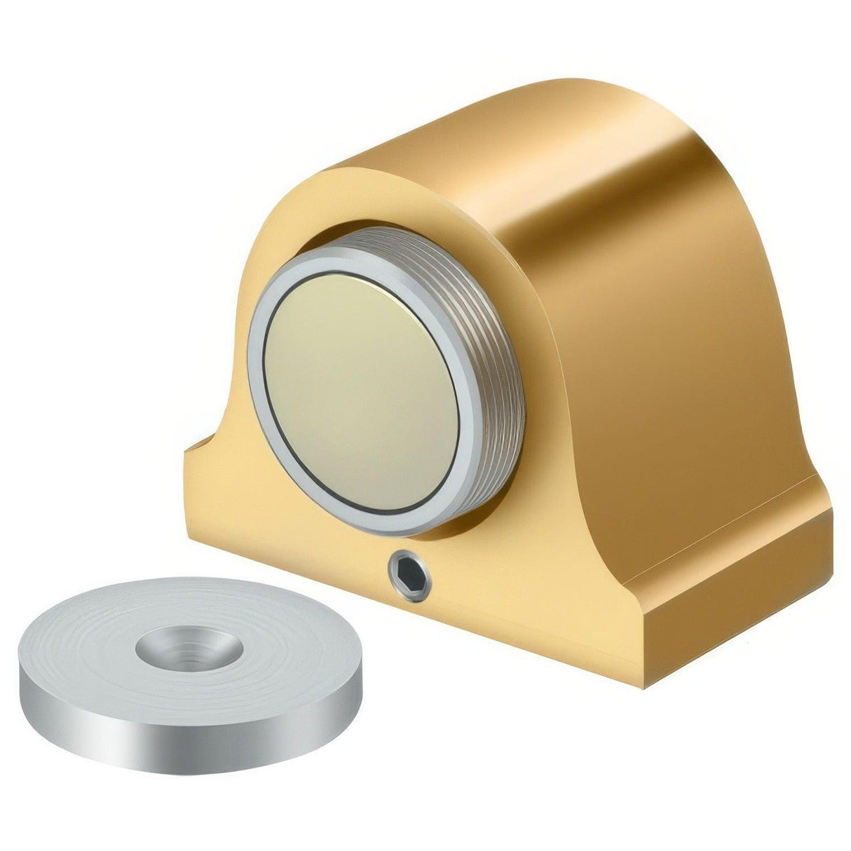 Deltana DSM125CR003 DSM125 Magnetic Dome Door Stop And Catch Lifetime Polished Brass
