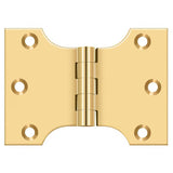 Deltana DSPA3040CR003 DSPA3040 3" x 4" NRP Square Corner Door Hinge Lifetime Polished Brass