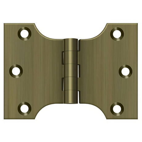Deltana DSPA3040U5 DSPA3040 3" x 4" NRP Square Corner Door Hinge Antique Brass
