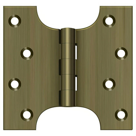 Deltana DSPA4040U5 DSPA4040 4" x 4" NRP Square Corner Door Hinge Antique Brass