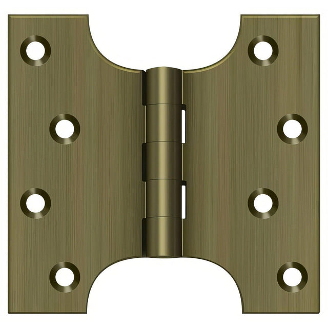 Deltana DSPA4040U5 DSPA4040 4" x 4" NRP Square Corner Door Hinge Antique Brass