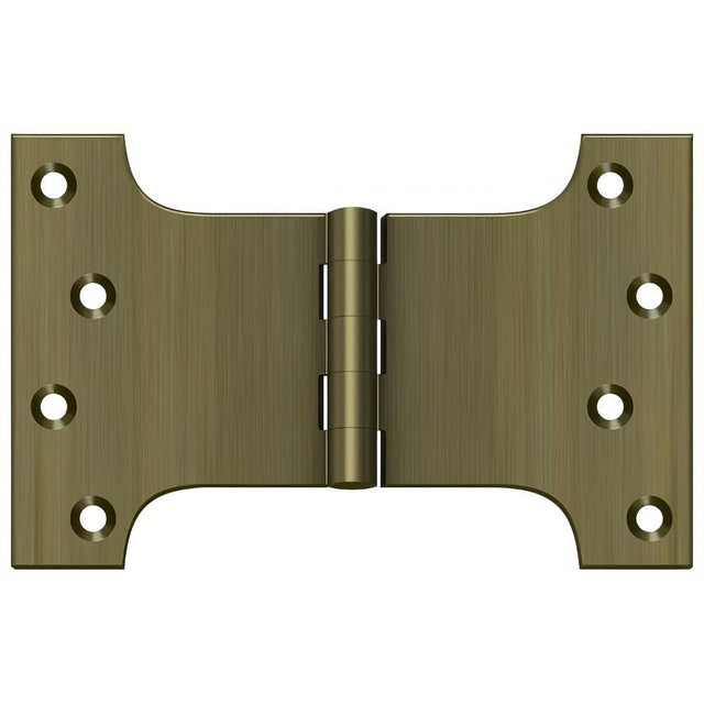 Deltana DSPA4060U5 DSPA4060 4" x 6" NRP Square Corner Door Hinge Antique Brass