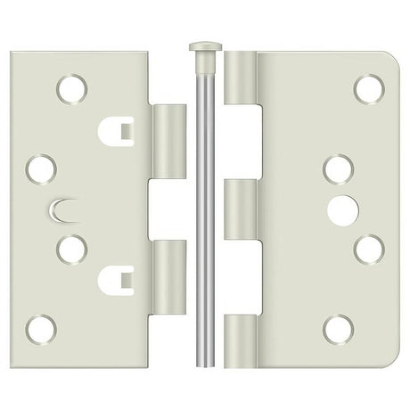 Deltana EN4404USPW-UN 4" x 4" Plain Bearing Hinge with 1/4" Radius Corner