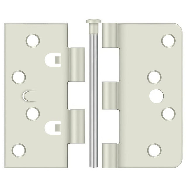 Deltana EN4404USPW-UN 4" x 4" Plain Bearing Hinge with 1/4" Radius Corner