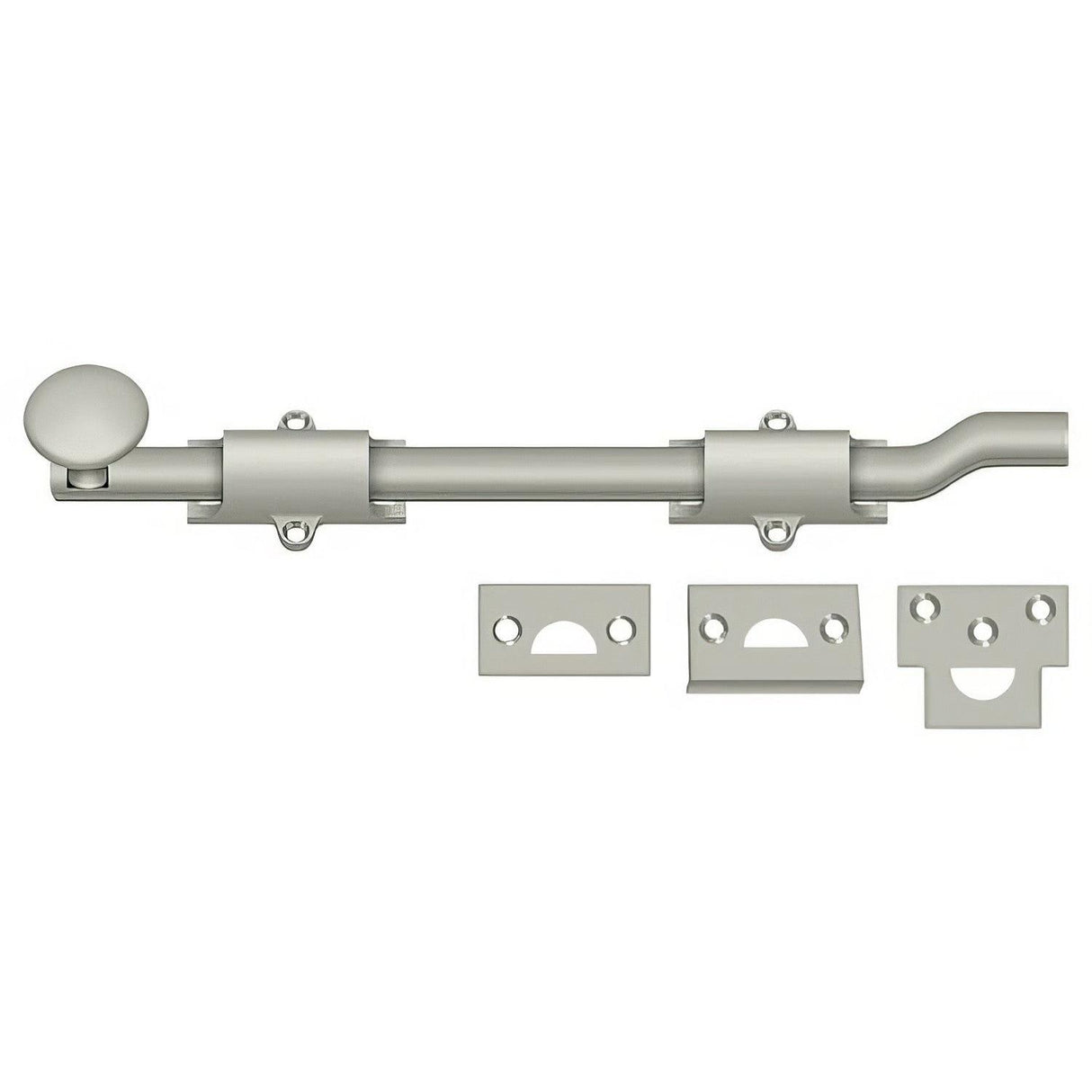 Deltana FPG1015 FPG10 10" HD Offset Surface Bolt Satin Nickel