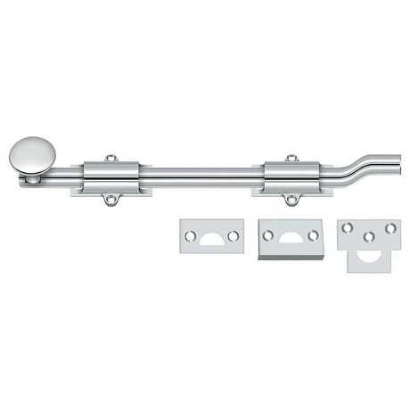 Deltana FPG1026 FPG10 10" HD Offset Surface Bolt Polished Chrome