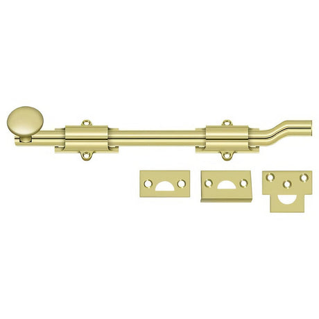 Deltana FPG103 FPG10 10" HD Offset Surface Bolt Polished Brass