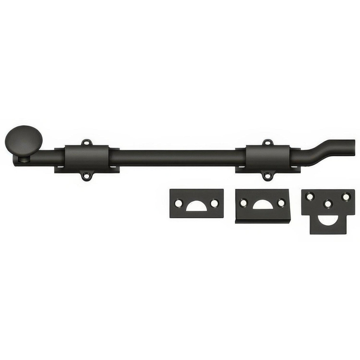 Deltana FPG1210B FPG12 12" HD Offset Surface Bolt Oil Rubbed Bronze