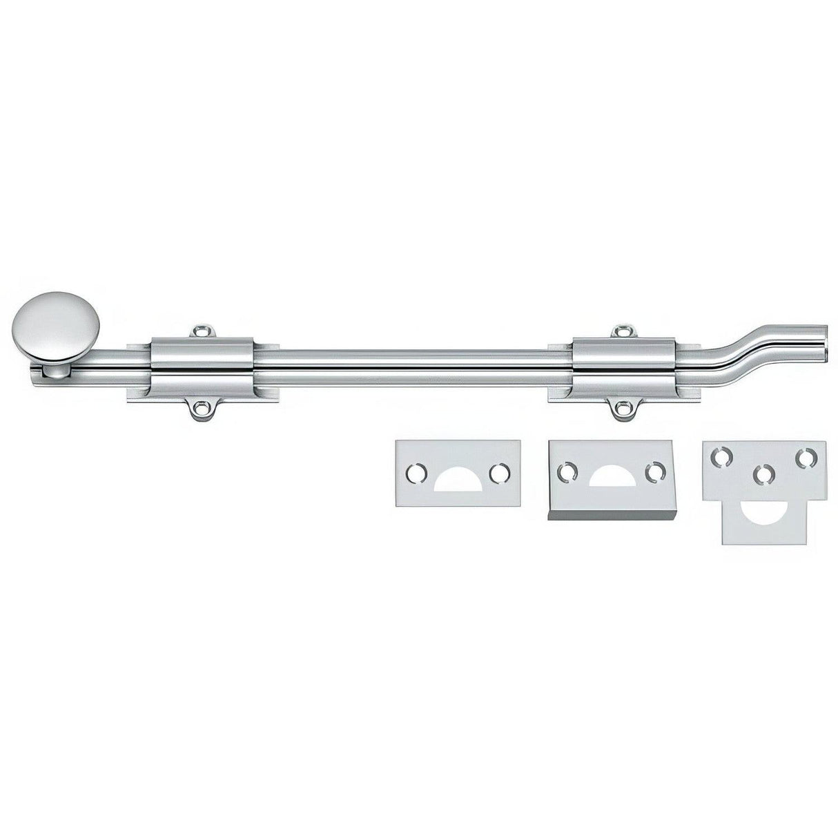 Deltana FPG1226 FPG12 12" HD Offset Surface Bolt Chrome