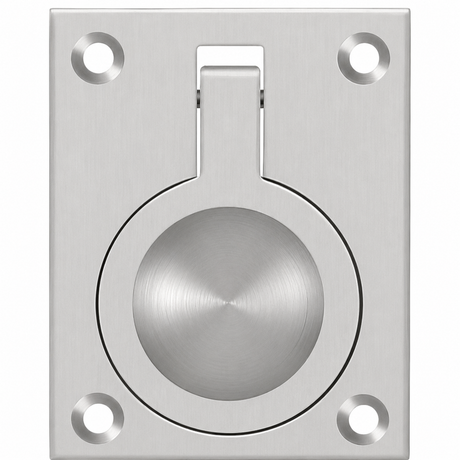 Deltana FRP25U26D FRP25 2-1/2" x 1-7/8" Flush Ring Pull Satin Chrome